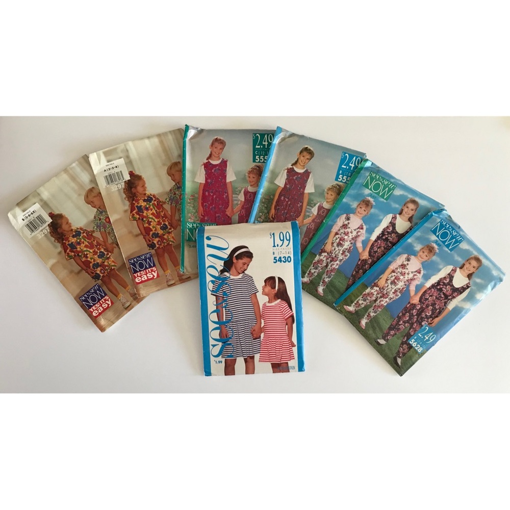 Set of 7 See & Sew Patterns Girls Boys
